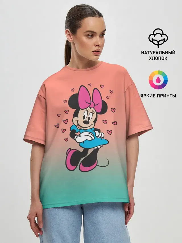 Женская футболка оверсайз