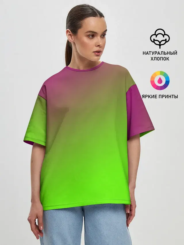 Женская футболка оверсайз