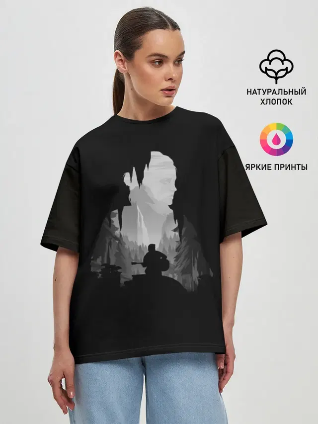 Женская футболка оверсайз