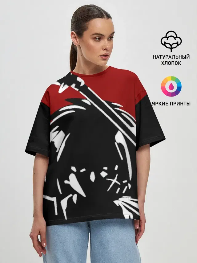 Женская футболка оверсайз
