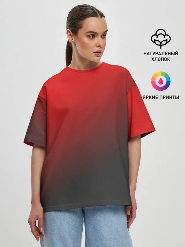 Женская футболка оверсайз