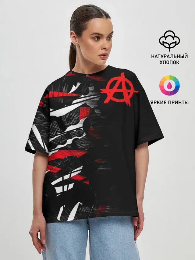 Женская футболка оверсайз
