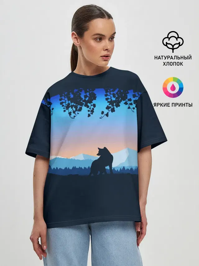 Женская футболка оверсайз