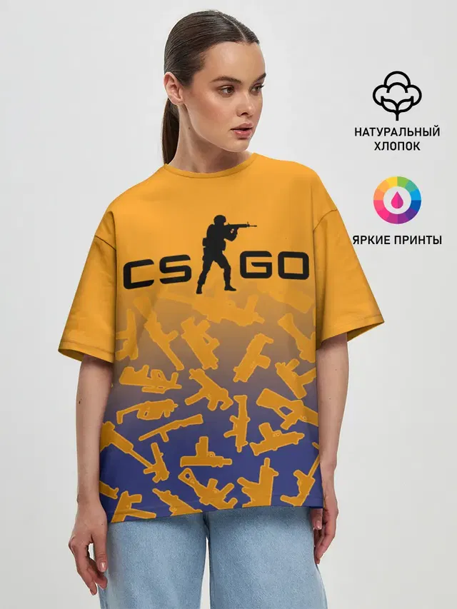 Женская футболка оверсайз