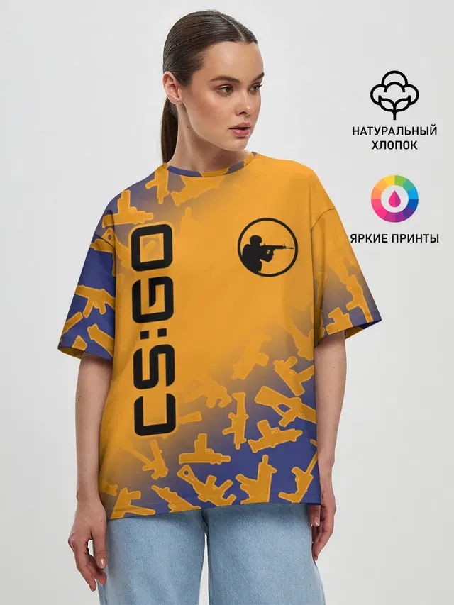 Женская футболка оверсайз