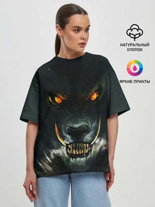 Женская футболка оверсайз
