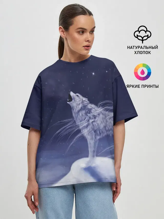 Женская футболка оверсайз