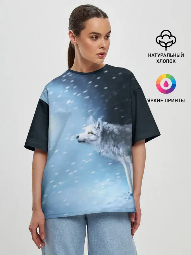 Женская футболка оверсайз