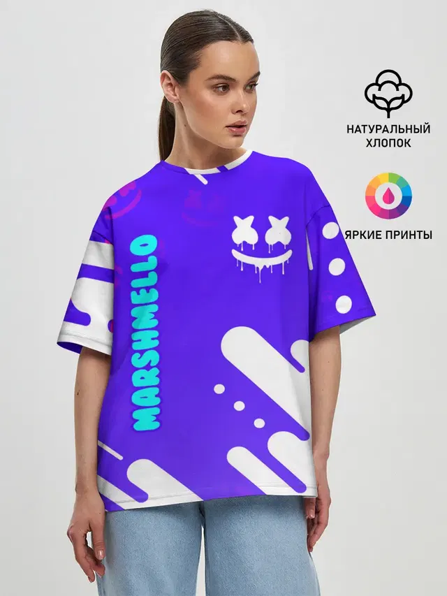Женская футболка оверсайз