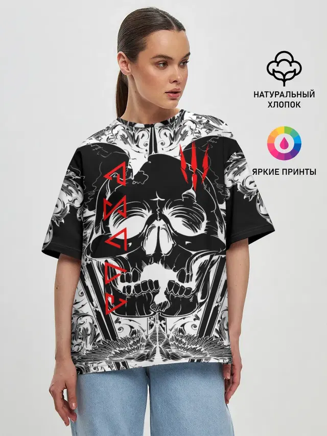 Женская футболка оверсайз