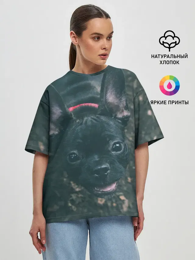 Женская футболка оверсайз