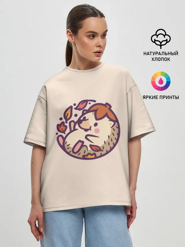 Женская футболка оверсайз