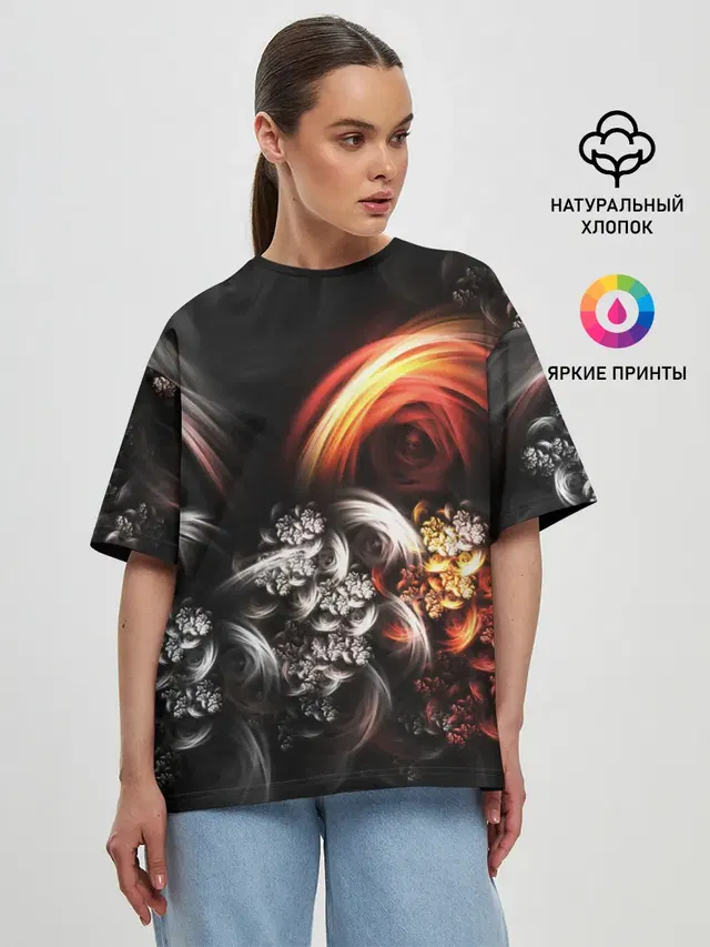 Женская футболка оверсайз