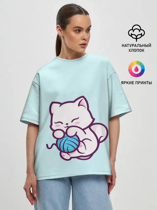 Женская футболка оверсайз
