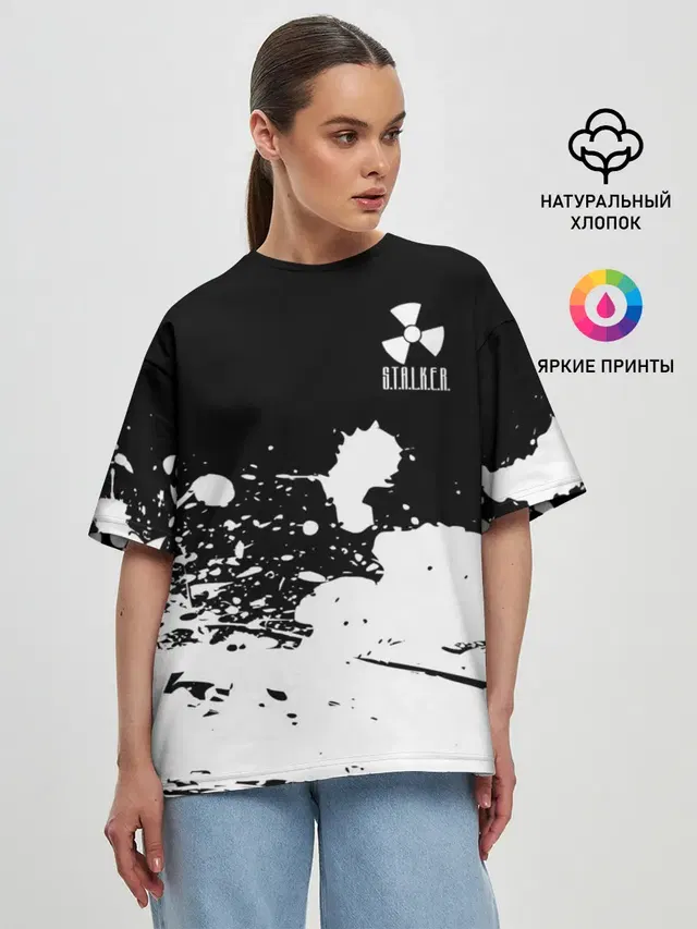 Женская футболка оверсайз