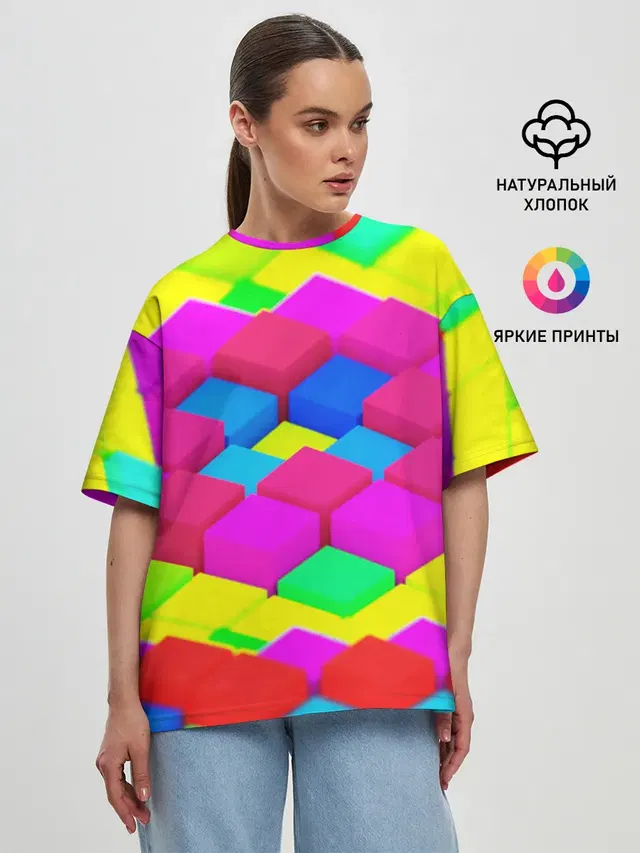 Женская футболка оверсайз