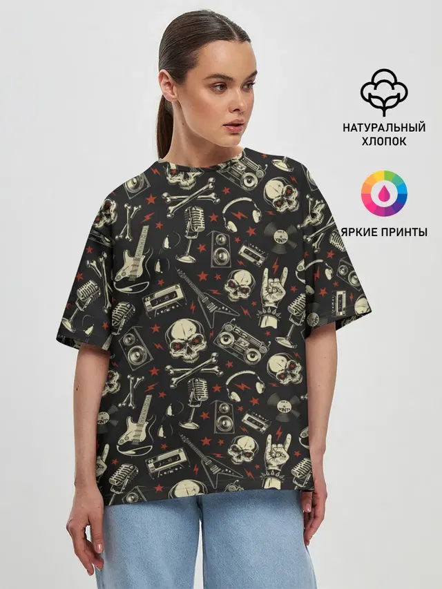 Женская футболка оверсайз