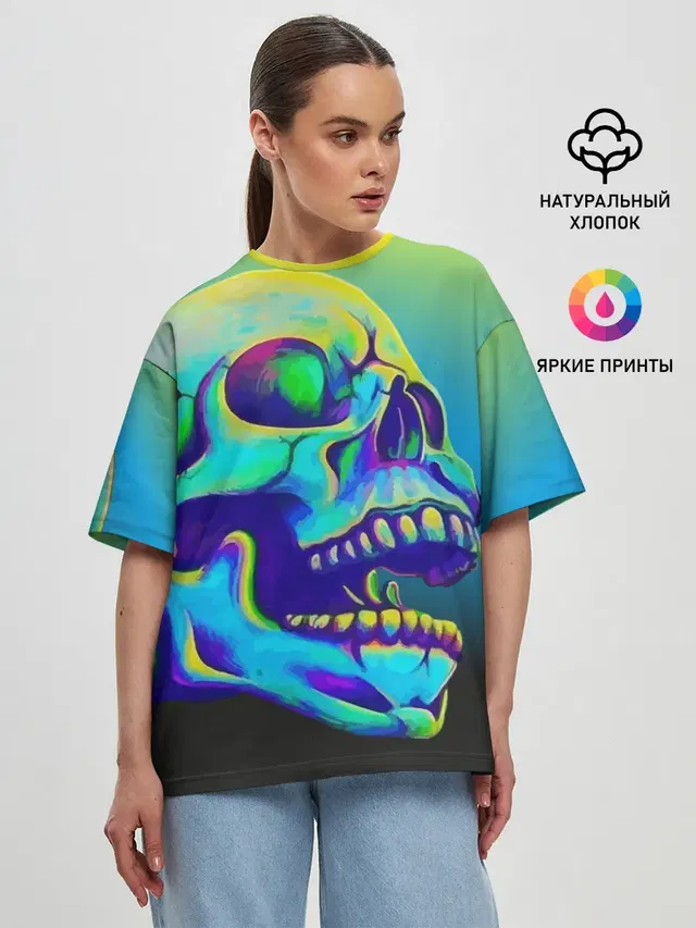 Женская футболка оверсайз