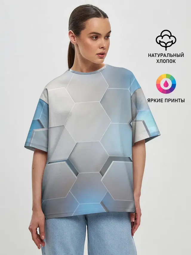 Женская футболка оверсайз