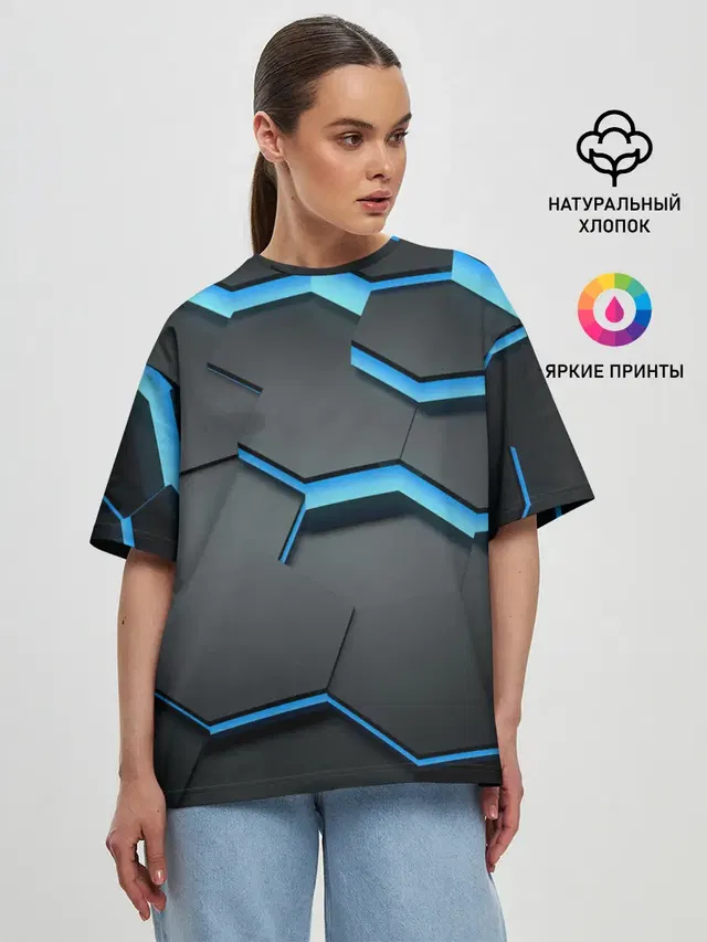 Женская футболка оверсайз