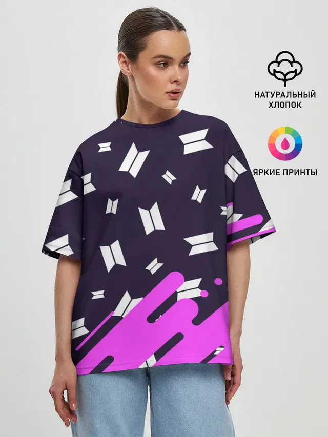 Женская футболка оверсайз