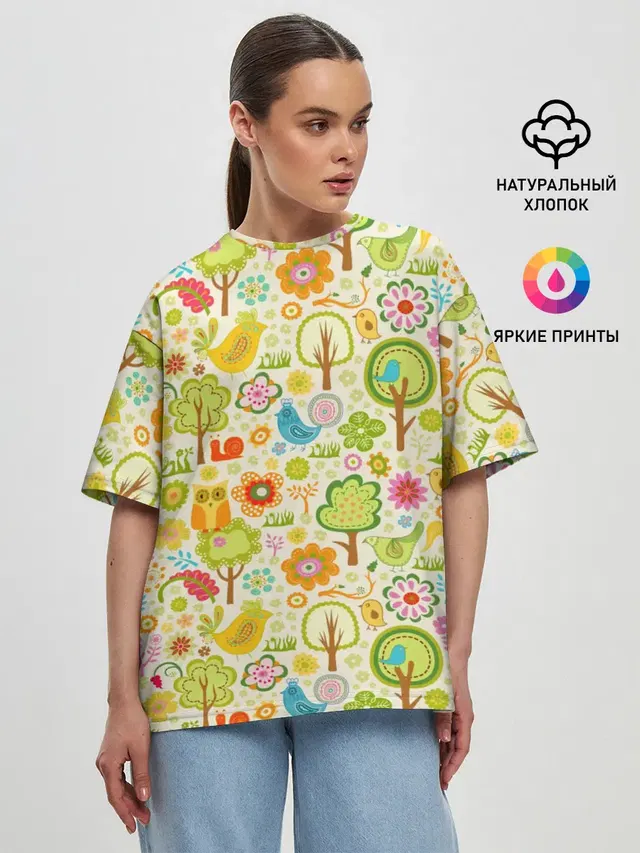 Женская футболка оверсайз