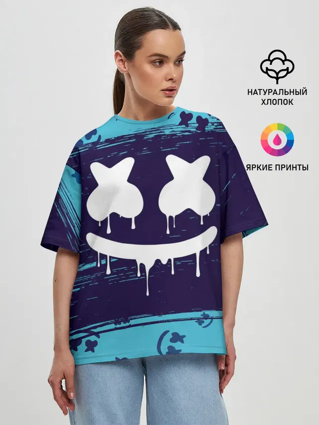 Женская футболка оверсайз