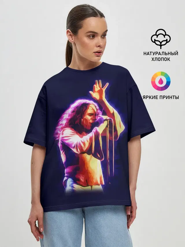 Женская футболка оверсайз