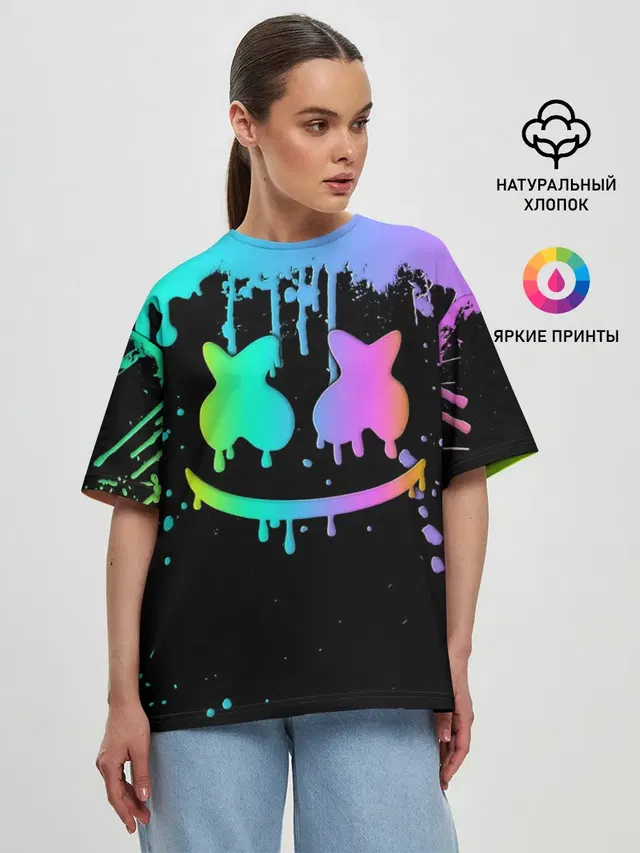 Женская футболка оверсайз
