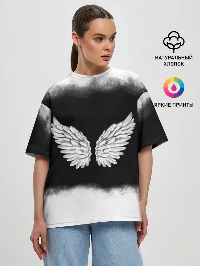 Женская футболка оверсайз
