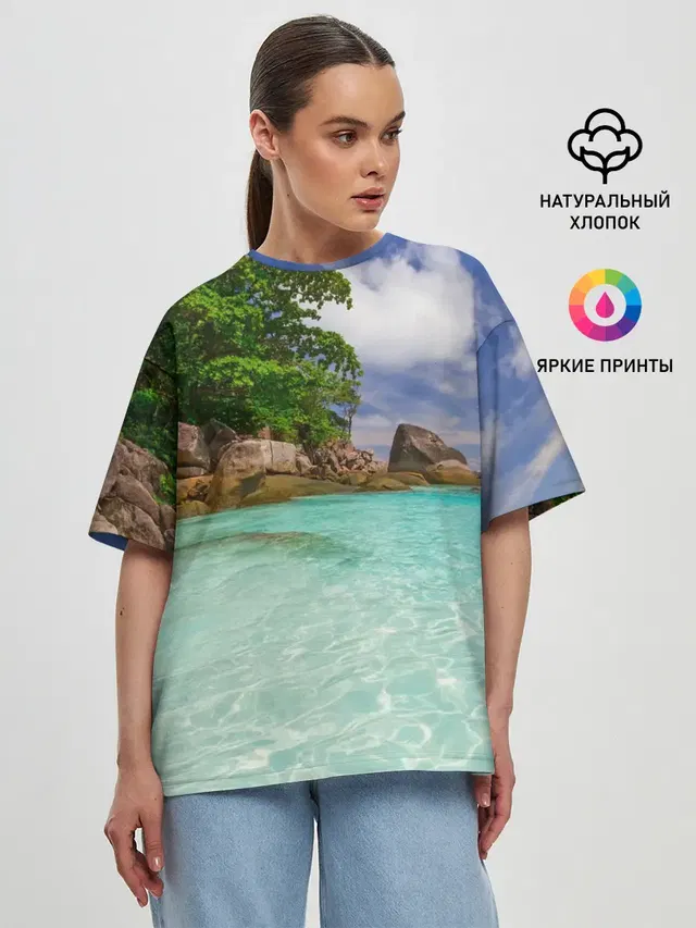 Женская футболка оверсайз