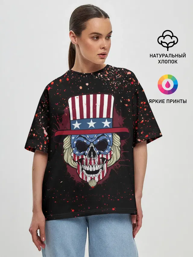 Женская футболка оверсайз