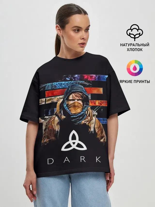 Женская футболка оверсайз