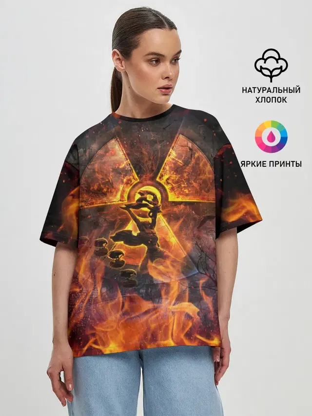 Женская футболка оверсайз