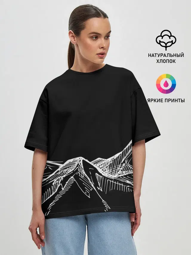 Женская футболка оверсайз