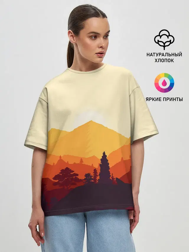 Женская футболка оверсайз