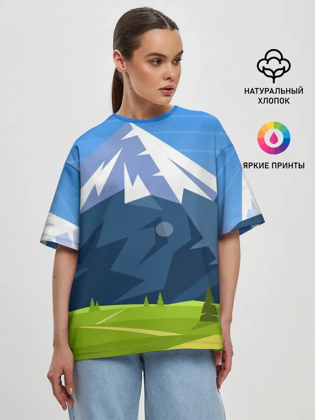 Женская футболка оверсайз