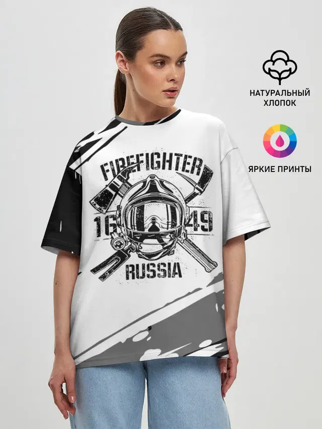 Женская футболка оверсайз