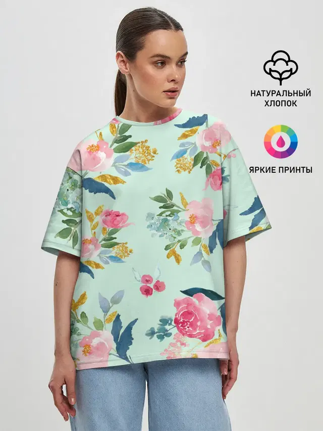 Женская футболка оверсайз