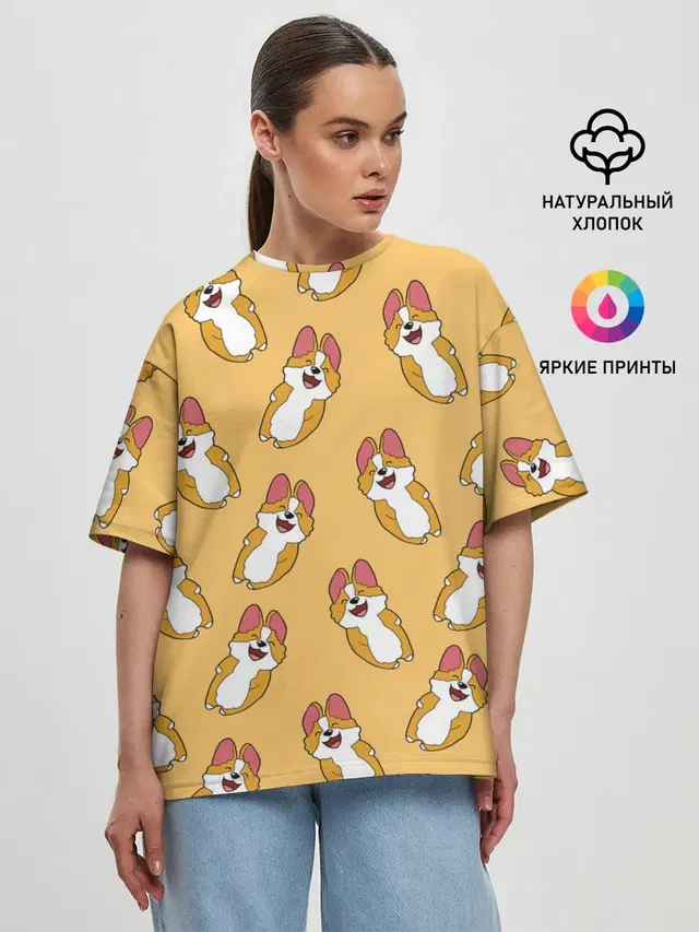 Женская футболка оверсайз