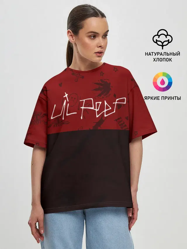 Женская футболка оверсайз
