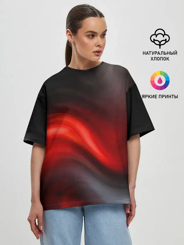 Женская футболка оверсайз