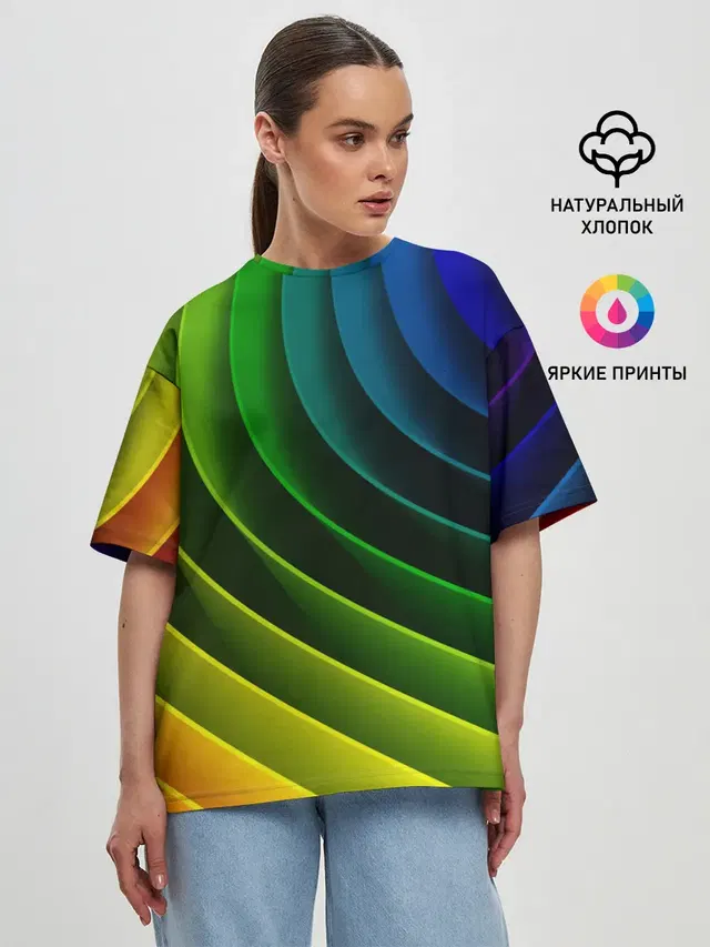Женская футболка оверсайз