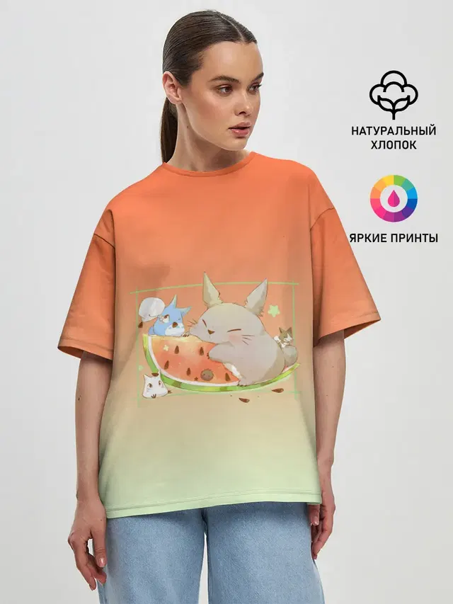 Женская футболка оверсайз