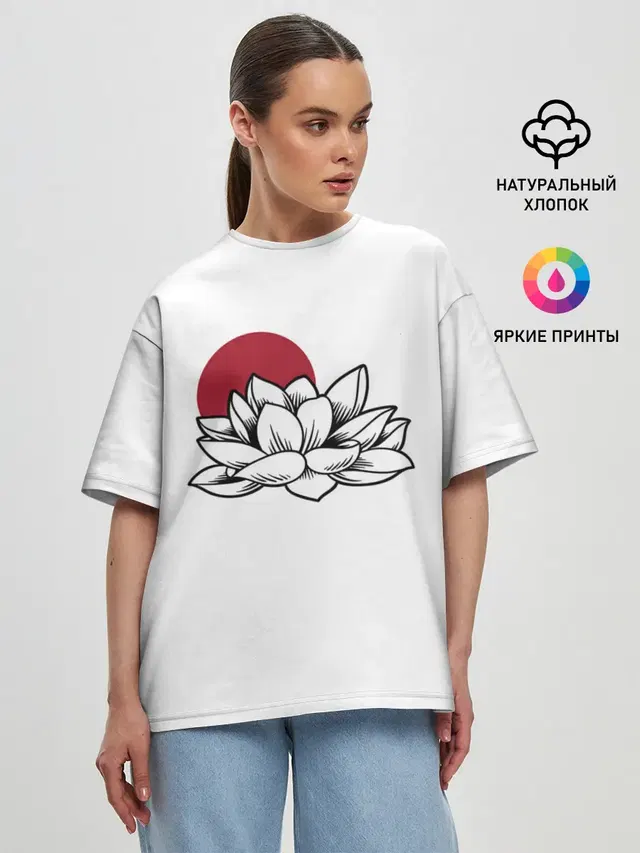 Женская футболка оверсайз