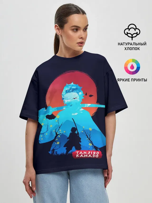 Женская футболка оверсайз