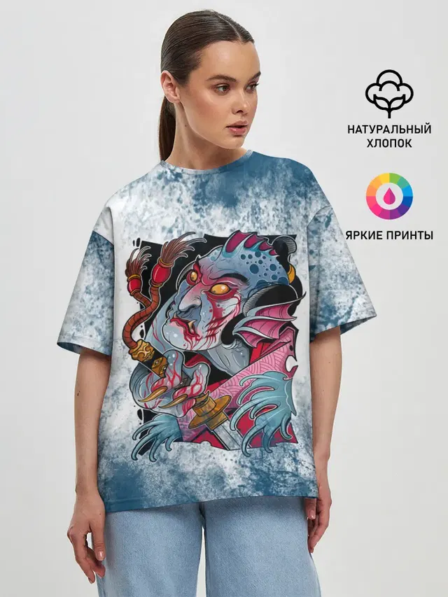 Женская футболка оверсайз