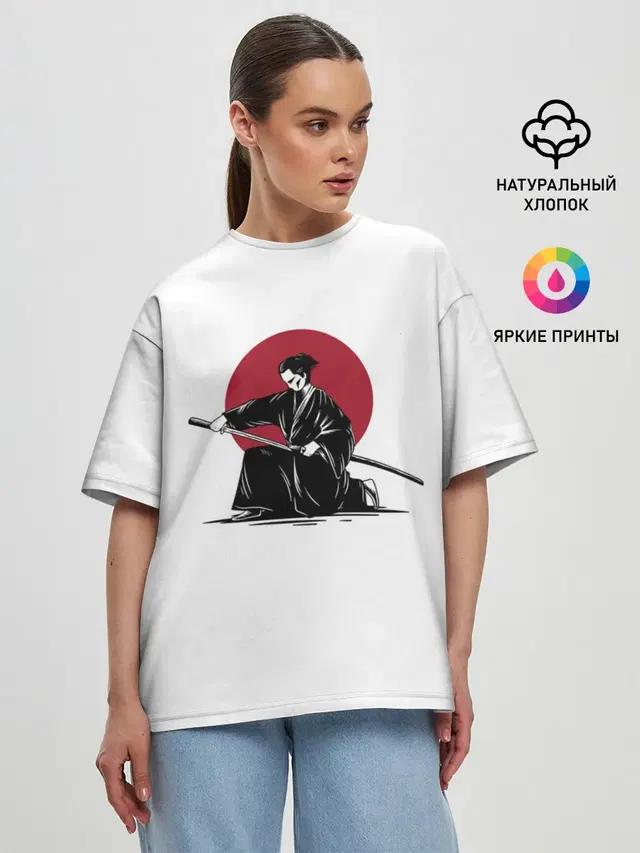 Женская футболка оверсайз