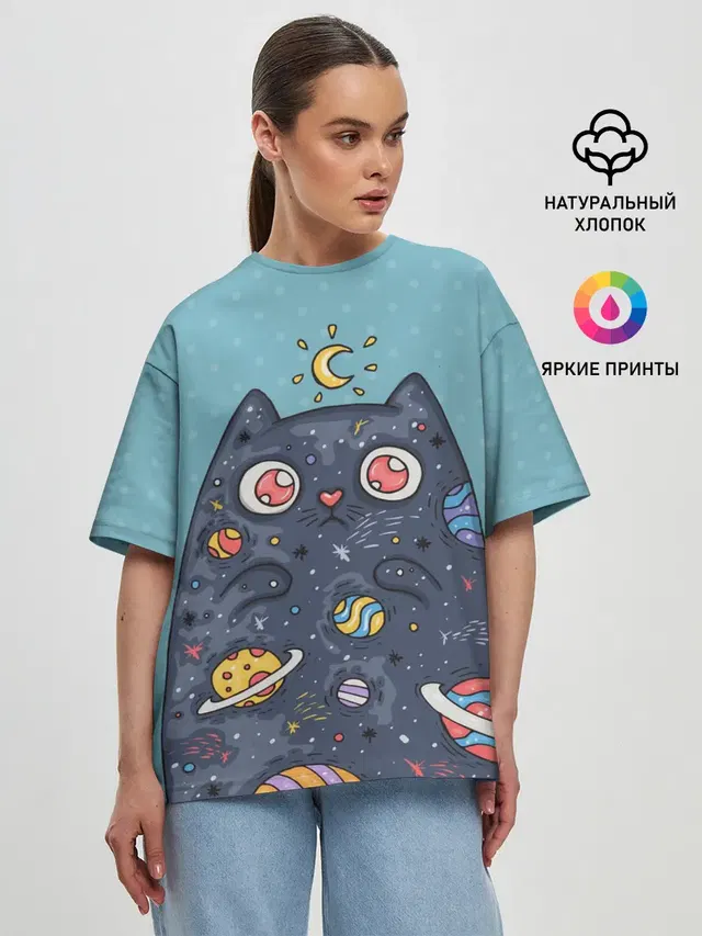 Женская футболка оверсайз