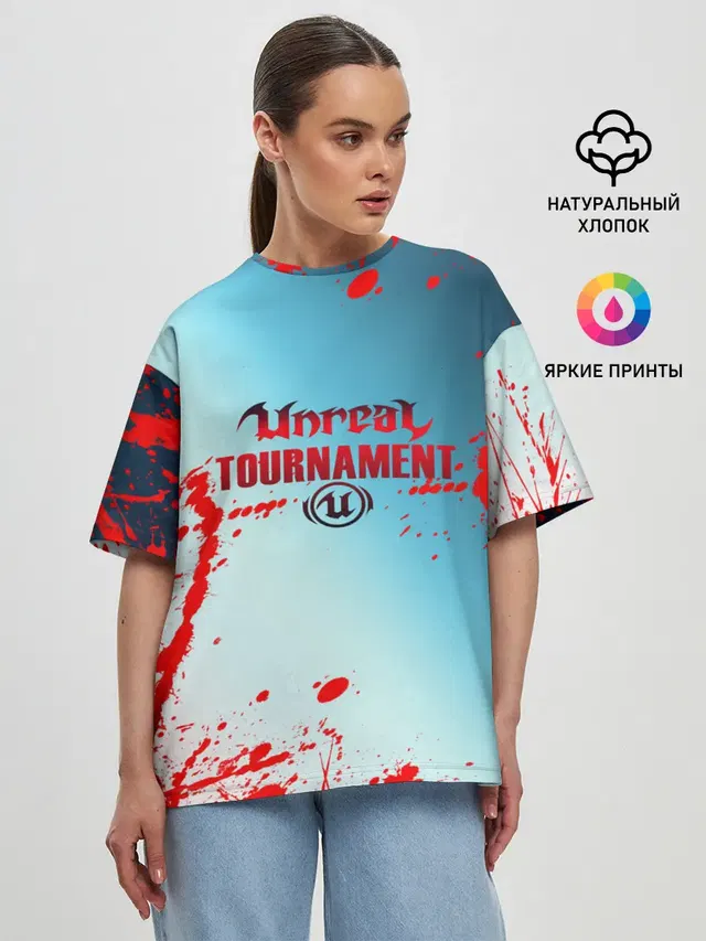Женская футболка оверсайз с принтом «Unreal Tournament»